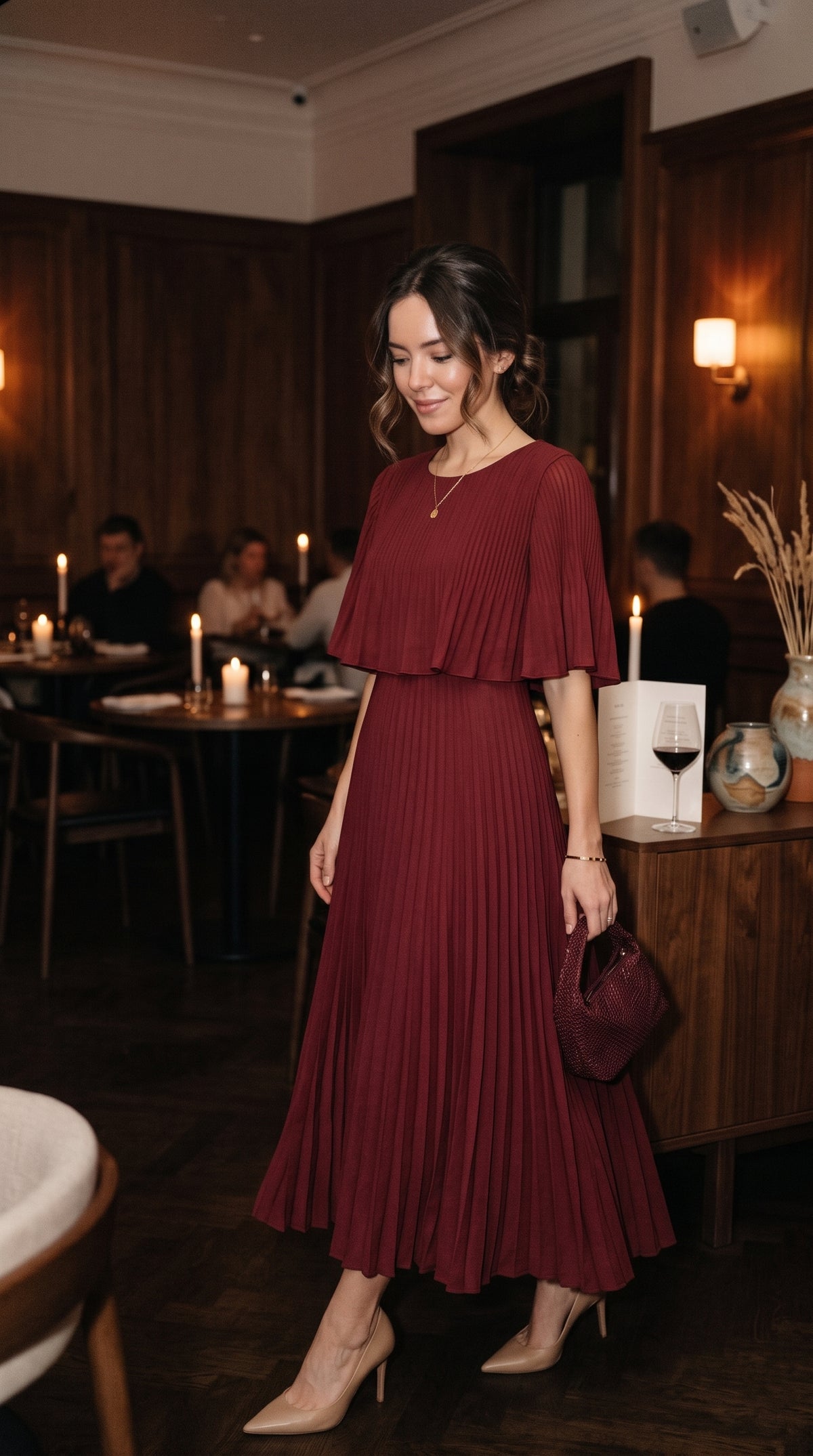 Kleid Serena – Bordeaux