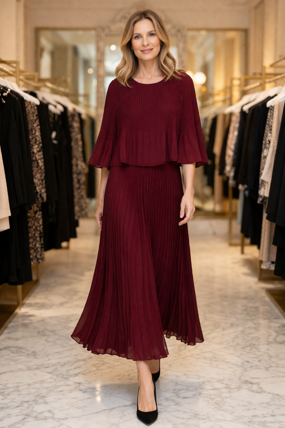 Kleid Serena – Bordeaux